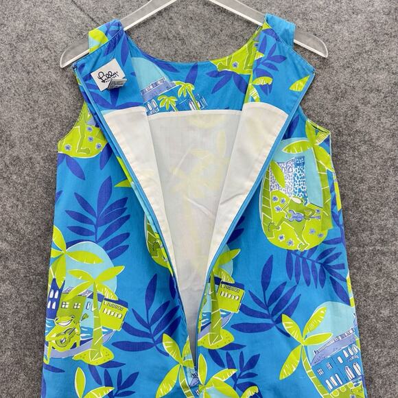 Lilly Pulitzer Negresco Serenade Frog Palm Shift Dress Size 6 White Label Resort - Picture 9 of 12